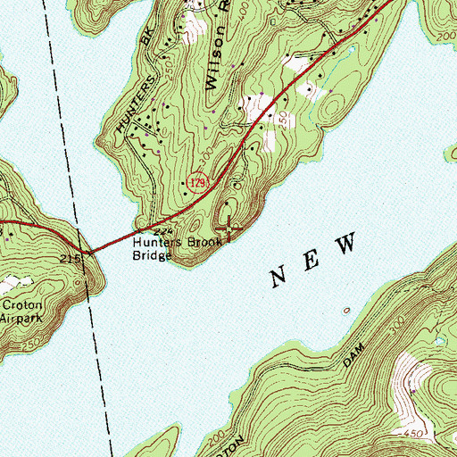 Topographic Map of Huntersville (historical), NY