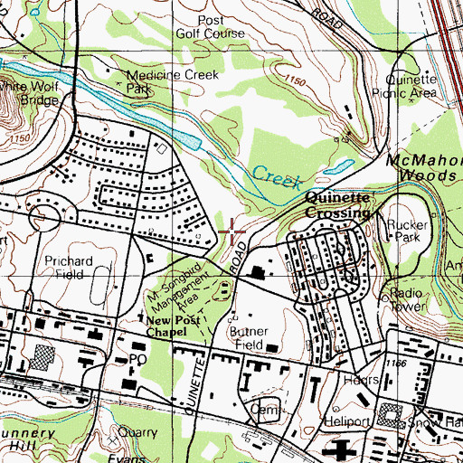 Topographic Map of Flipper's Ditch, OK