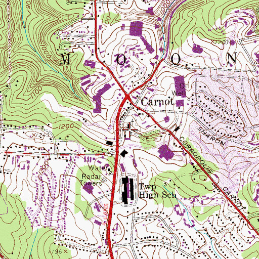 Topographic Map of Sharon Presbyterian Church, PA