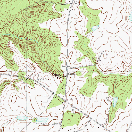 Topographic Map of Trinity Methodist Church Cemetery, SC