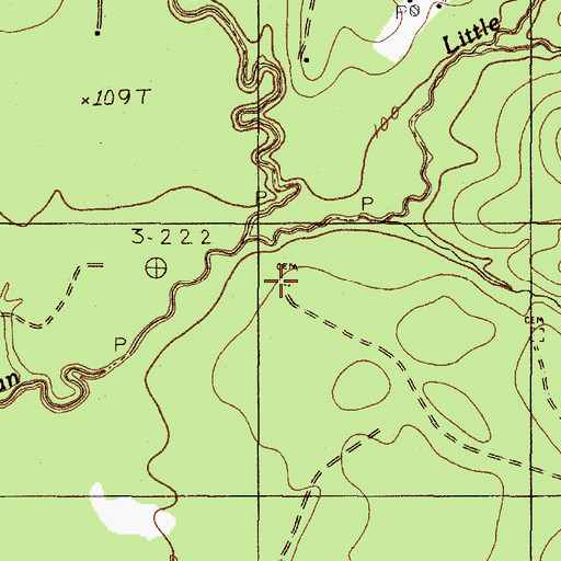 Topographic Map of Smyth Cemetery, TX