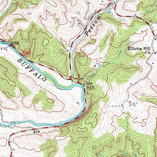 Topographic Map of Zollman (historical), VA