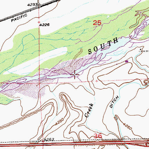 Topographic Map of Badger Creek, CO
