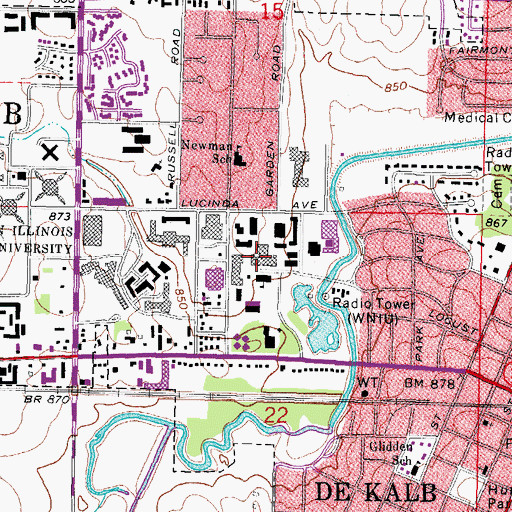 Topographic Map of Altgeld Hall, IL