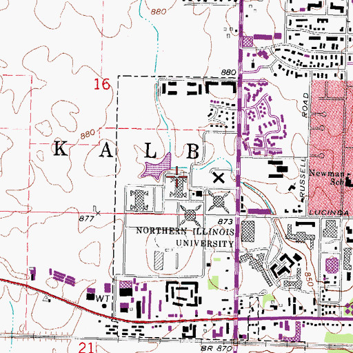 Topographic Map of Grant Towers North, IL