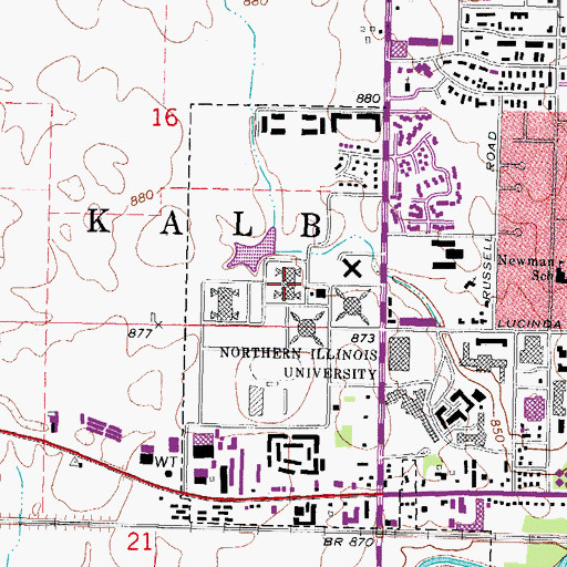 Topographic Map of Grant Towers South, IL