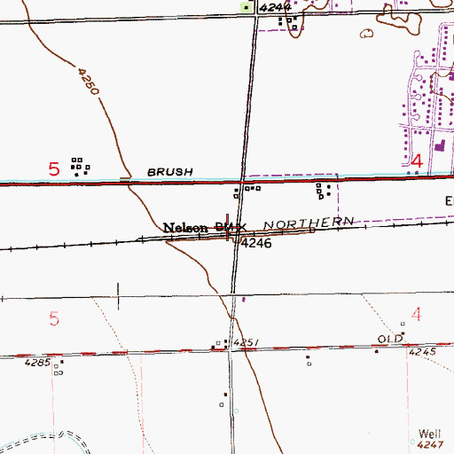 Topographic Map of Nelson, CO