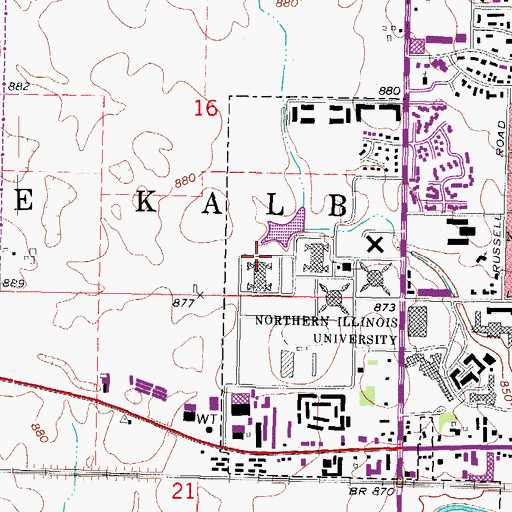Topographic Map of Stevenson Towers North, IL