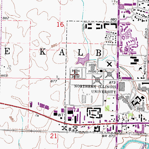 Topographic Map of Stevenson Towers South, IL