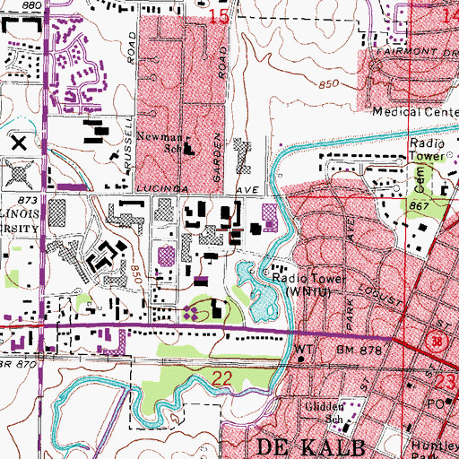 Topographic Map of Still Gymnasium, IL
