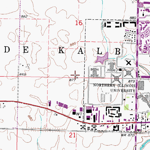Topographic Map of Tom Kennedy Recycling Center, IL