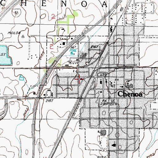 Topographic Map of Saint Josephs Catholic Church, IL