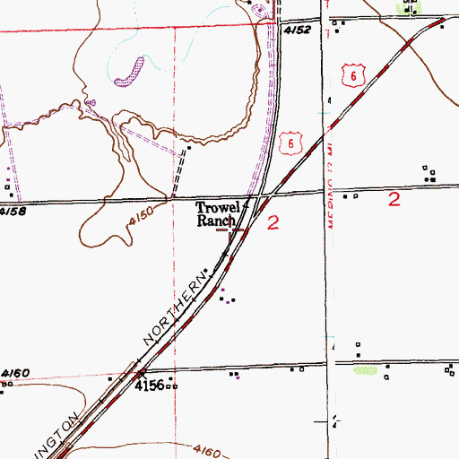 Topographic Map of Trowel Ranch, CO