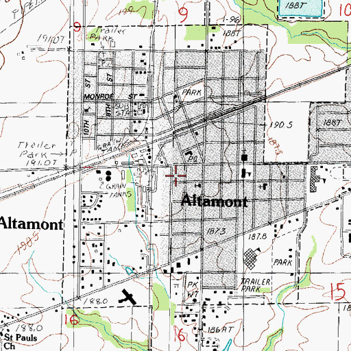 Topographic Map of Frog Pond Nursery School, IL