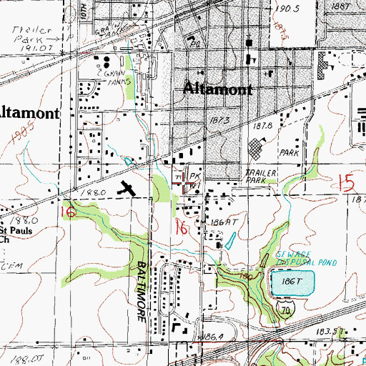 Topographic Map of Schmidt Park, IL