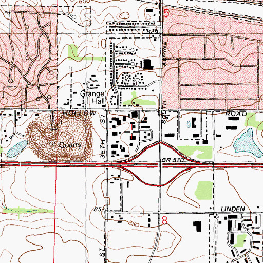 Topographic Map of Alpine Business Park, IL