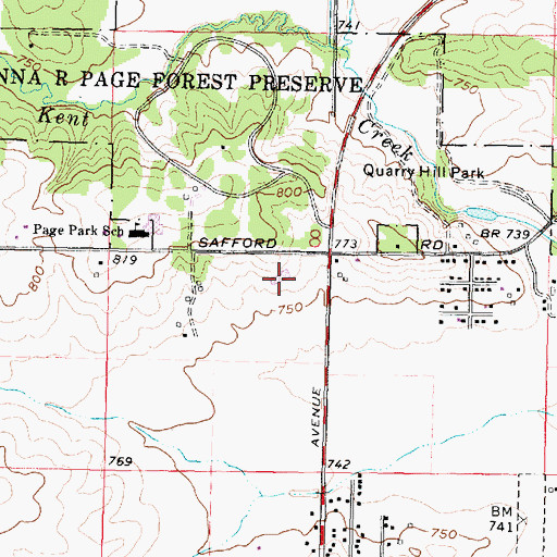 Topographic Map of Berean Christian School, IL