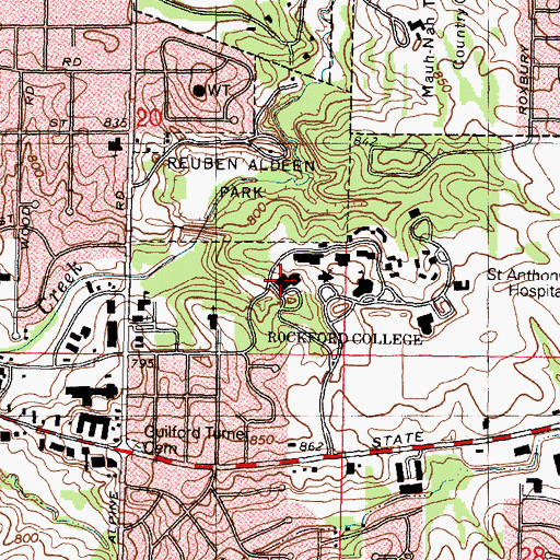 Topographic Map of Clark Arts Center, IL