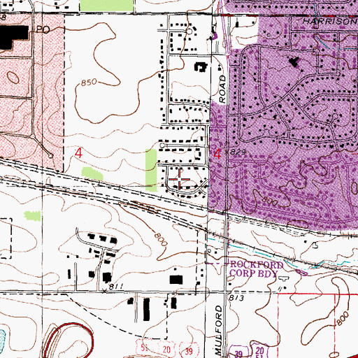 Topographic Map of Coventry Hills, IL