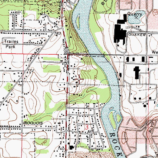 Topographic Map of Cutler Farm (historical), IL
