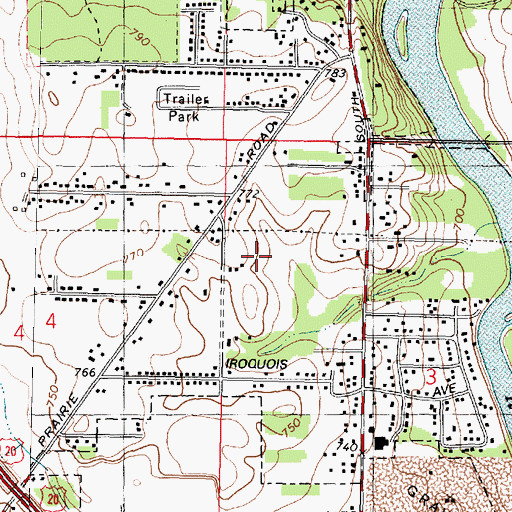 Topographic Map of Davey Farm (historical), IL