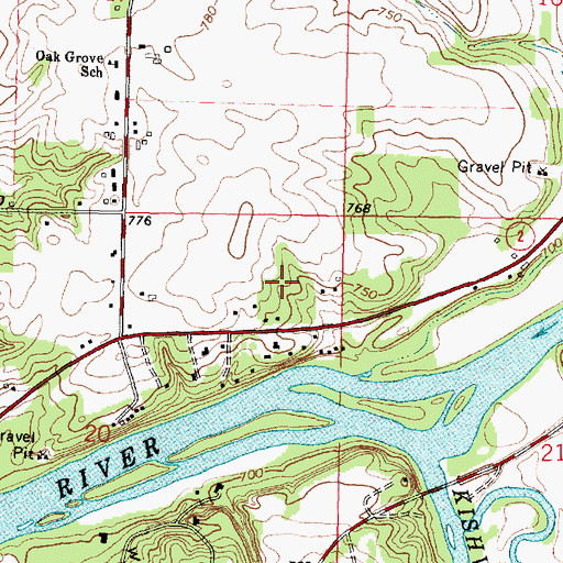 Topographic Map of Grant View Heights, IL