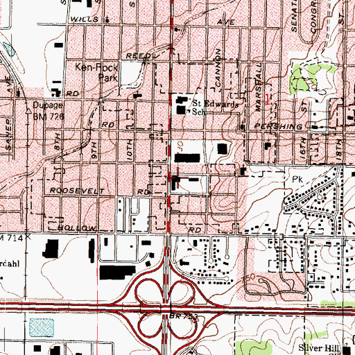 Topographic Map of Greater Rockford Academy, IL