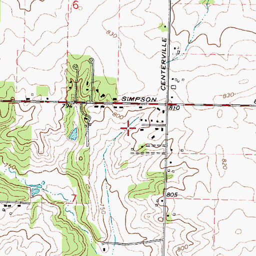 Topographic Map of Hickory Creek, IL