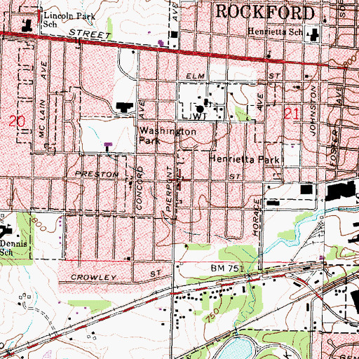 Topographic Map of House of God Church, IL