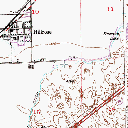 Topographic Map of Camp Creek, CO