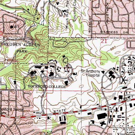 Topographic Map of Kent Center, IL