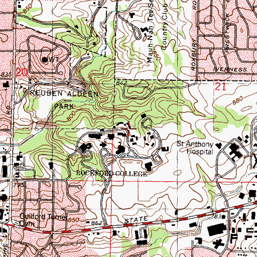 Topographic Map of Lathrop Hall, IL