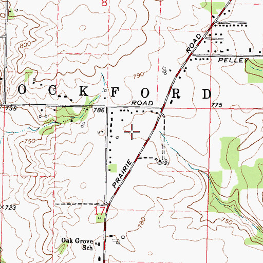 Topographic Map of Lindskolds Subdivision, IL