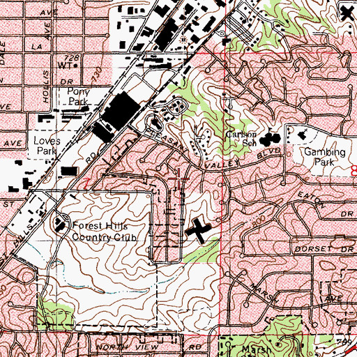 Topographic Map of Living and Learning Pre-School, IL