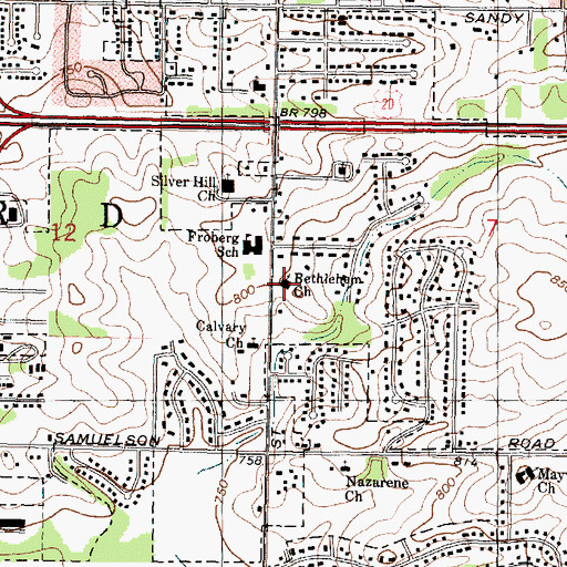 Topographic Map of Luther Early Learning Academy, IL