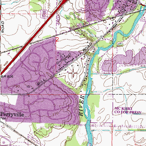 Topographic Map of Merritt Farm (historical), IL