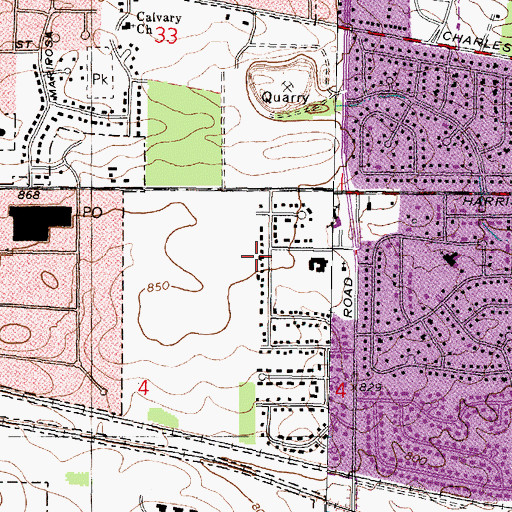 Topographic Map of Montessori Learning Center, IL