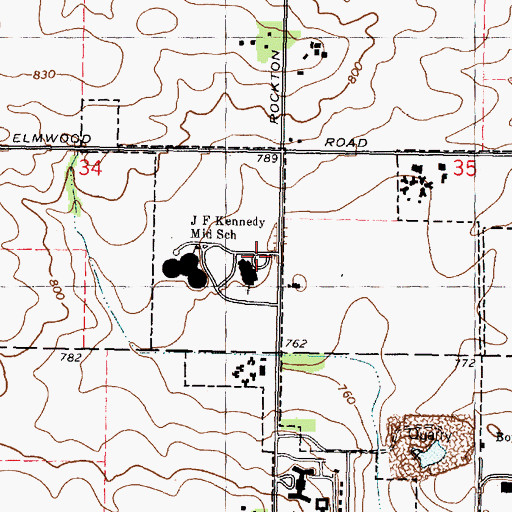 Topographic Map of Montessori School, IL