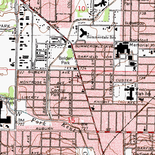 Topographic Map of New Life Center, IL