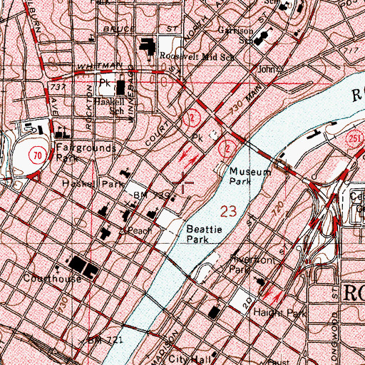 Topographic Map of OIC Vocational Institute, IL
