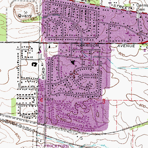 Topographic Map of Panorama Valley, IL