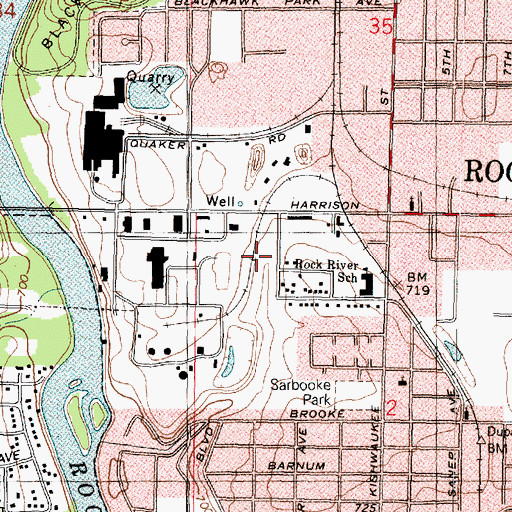 Topographic Map of River Forest, IL