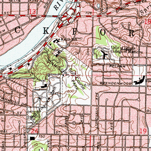 Topographic Map of Sinnissippi Golf Course, IL