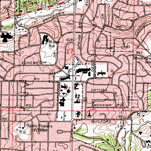 Topographic Map of Sylvan Learning Center, IL