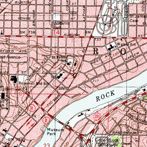 Topographic Map of Abundant Life Assembly of God Church, IL