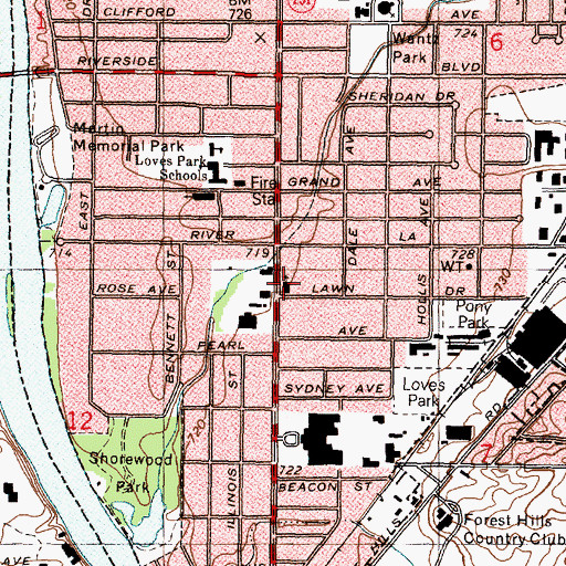 Topographic Map of Bethany Presbyterian Church, IL
