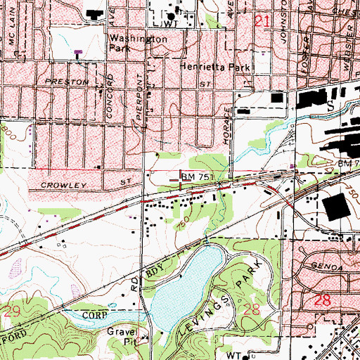 Topographic Map of Carlson Nelles Park, IL
