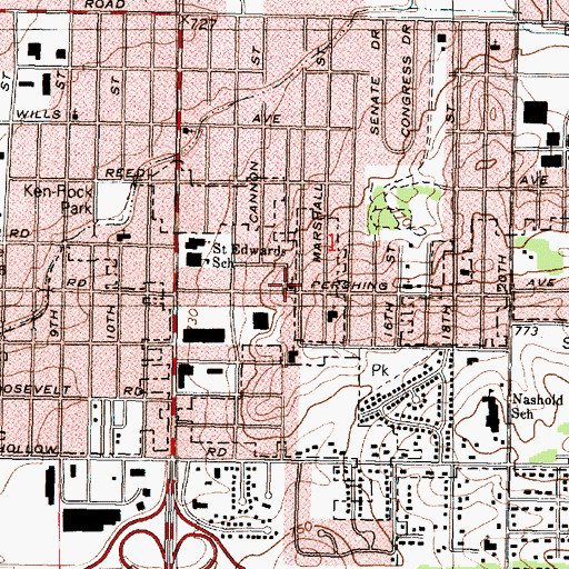 Topographic Map of Christ the Savior Orthodox Church, IL