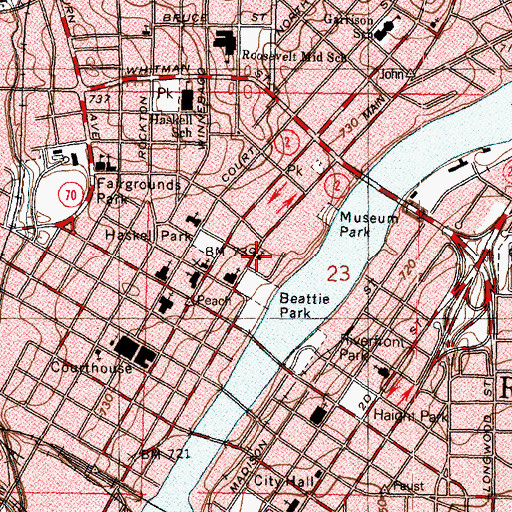 Topographic Map of Christ Unity Church, IL