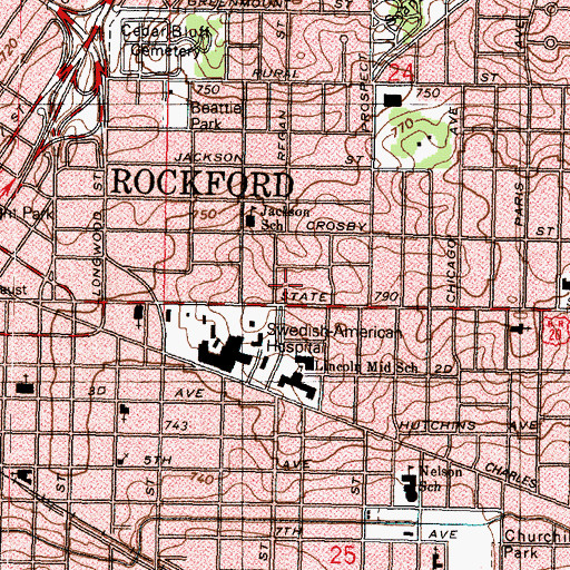 Topographic Map of Church of the Living God, IL